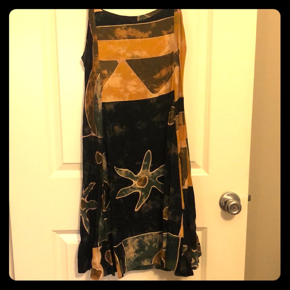 Unique TradeWind hand dyed midi dress